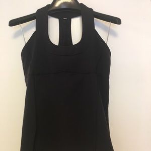 Size 12 black raiser back tank w build in bra.